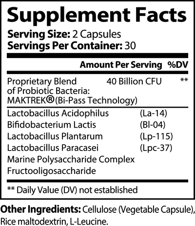 Salutaris Probiotic 40 Billion with Prebiotics