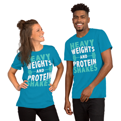 Heavy Weights and Protein Shakes Unisex T-Shirt