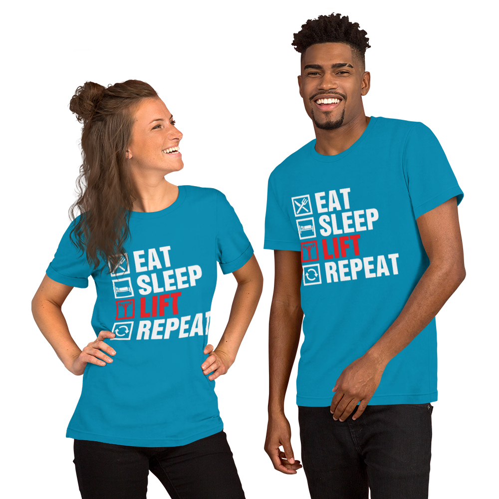Eat Sleep Lift Repeat Unisex T-Shirt - Salutaris Health and Fitness
