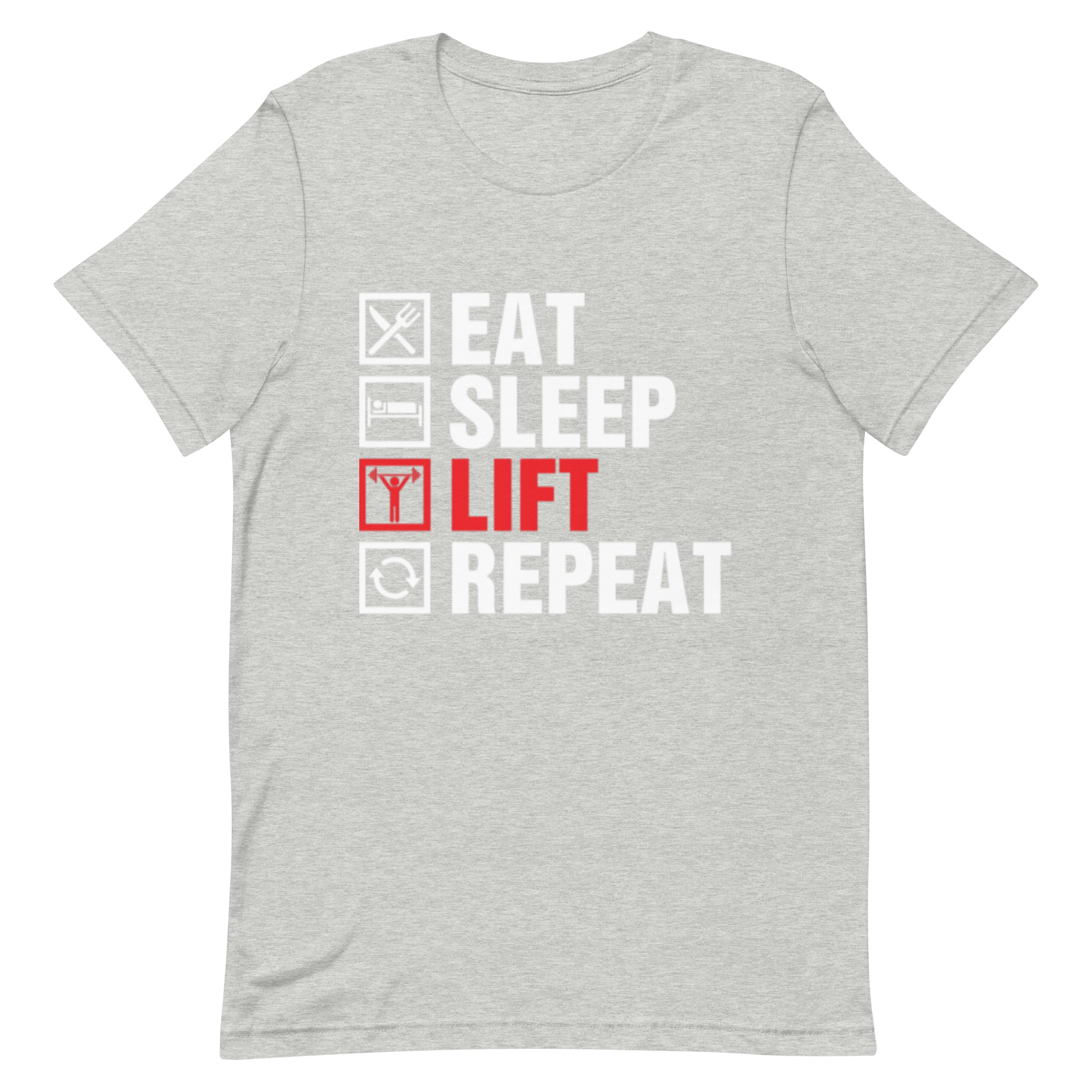 Eat Sleep Lift Repeat Unisex T-Shirt - Salutaris Health and Fitness