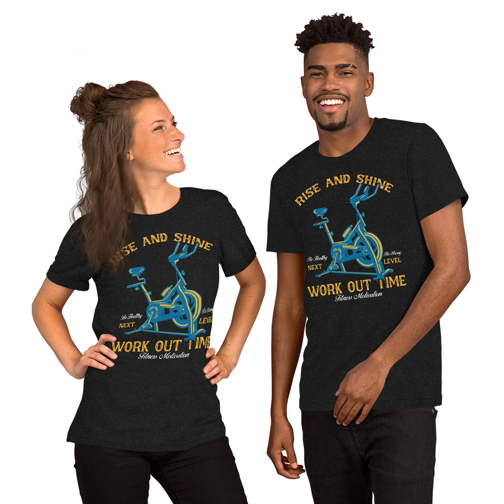 Rise and Shine Workout Time Unisex T-Shirt - Salutaris Health and Fitness