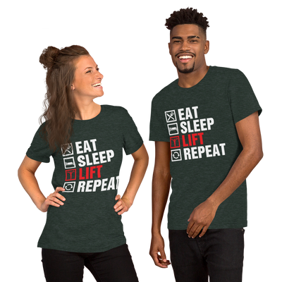 Eat Sleep Lift Repeat Unisex T-Shirt