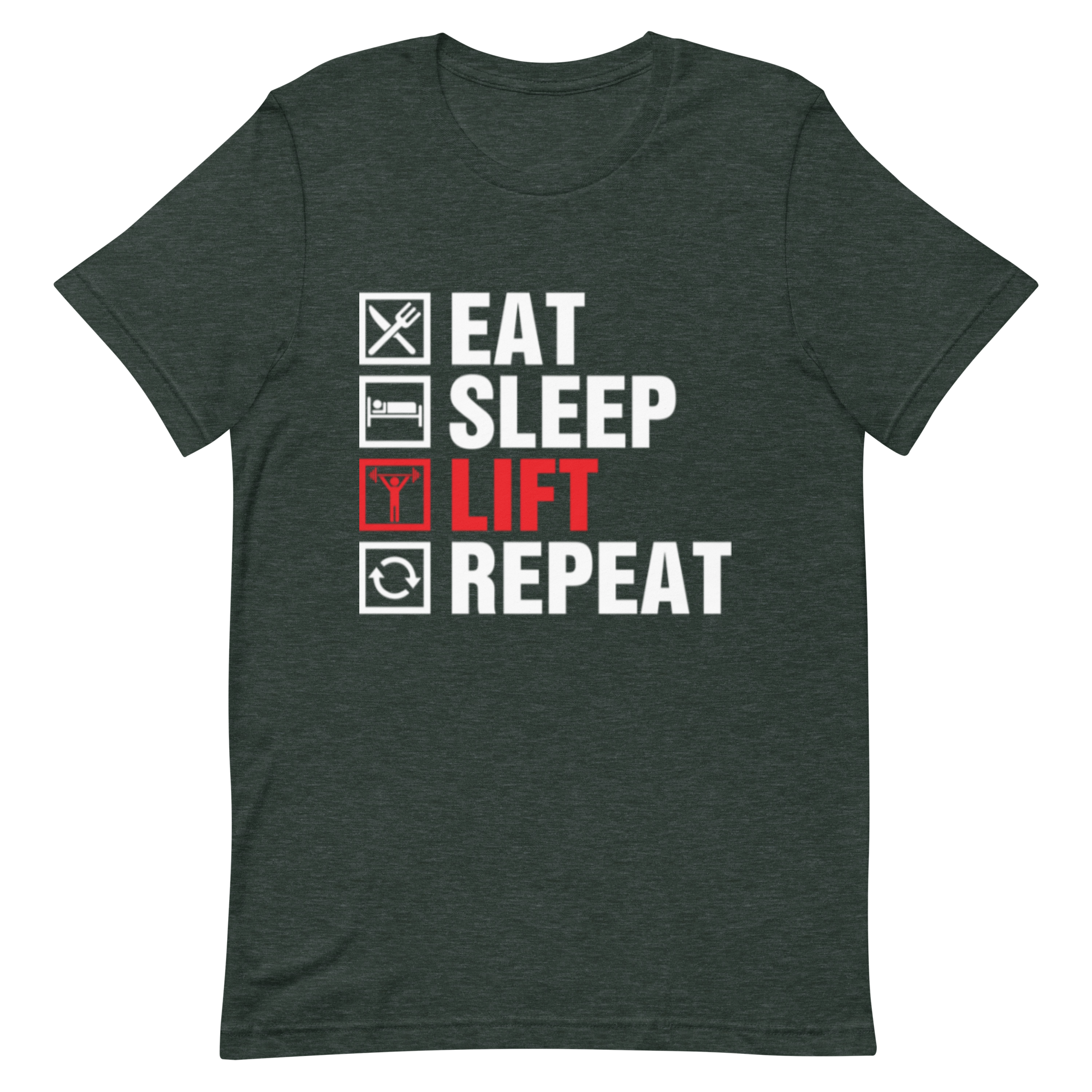 Eat Sleep Lift Repeat Unisex T-Shirt - Salutaris Health and Fitness