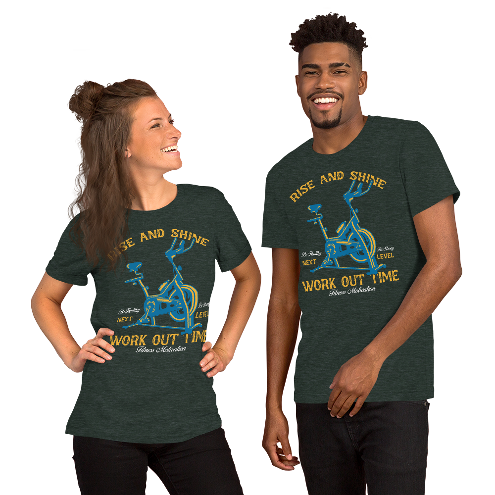 Rise and Shine Workout Time Unisex T-Shirt - Salutaris Health and Fitness