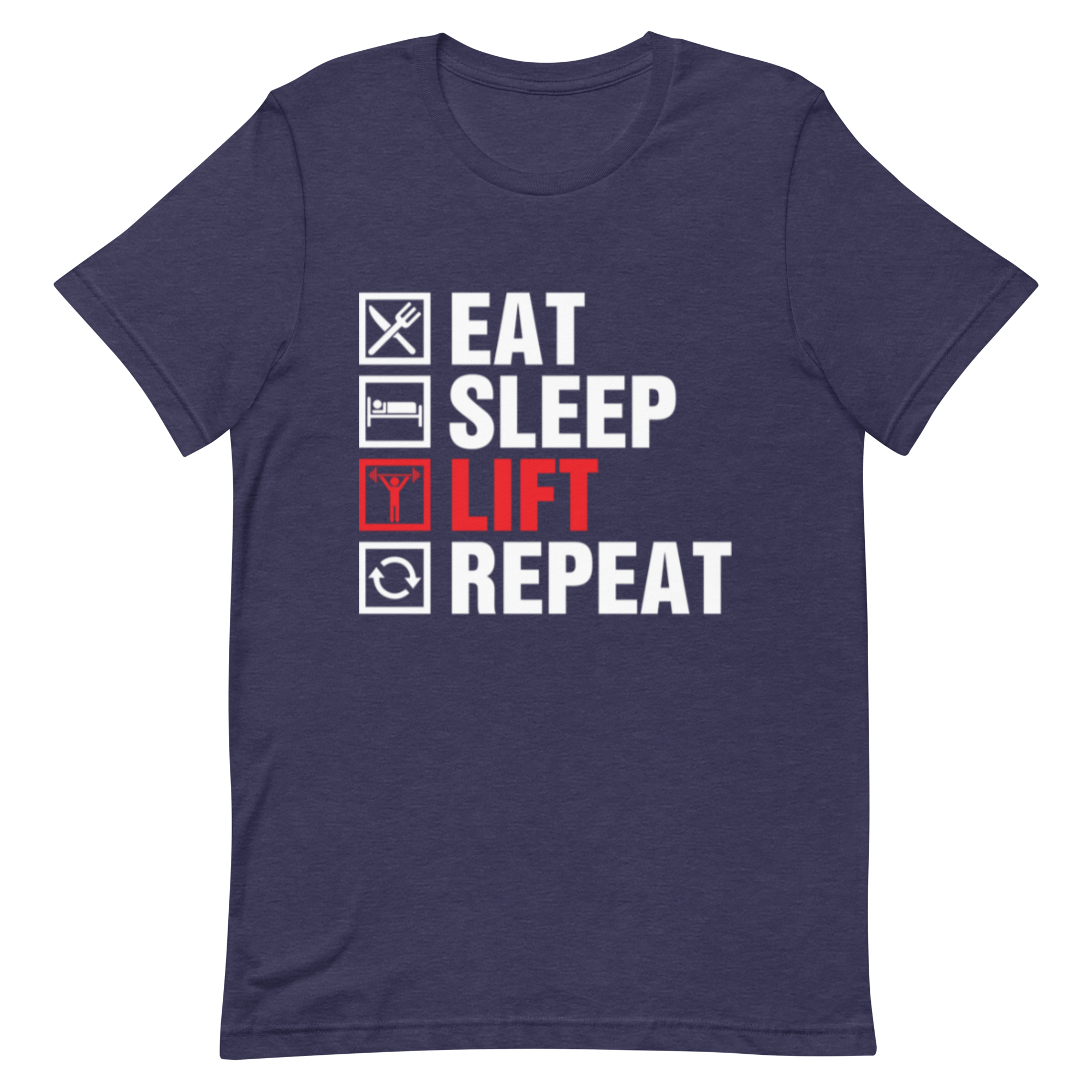 Eat Sleep Lift Repeat Unisex T-Shirt - Salutaris Health and Fitness