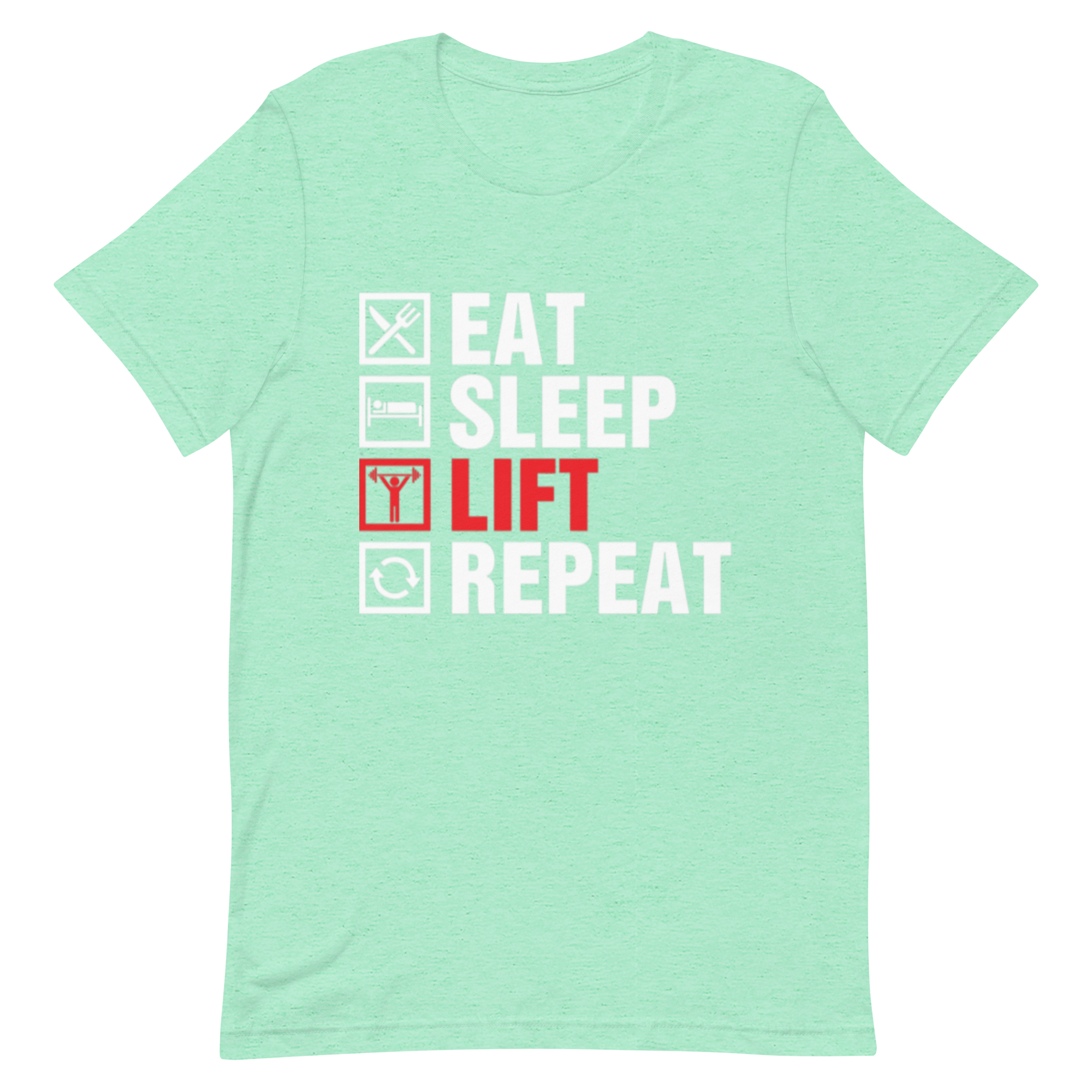Eat Sleep Lift Repeat Unisex T-Shirt - Salutaris Health and Fitness