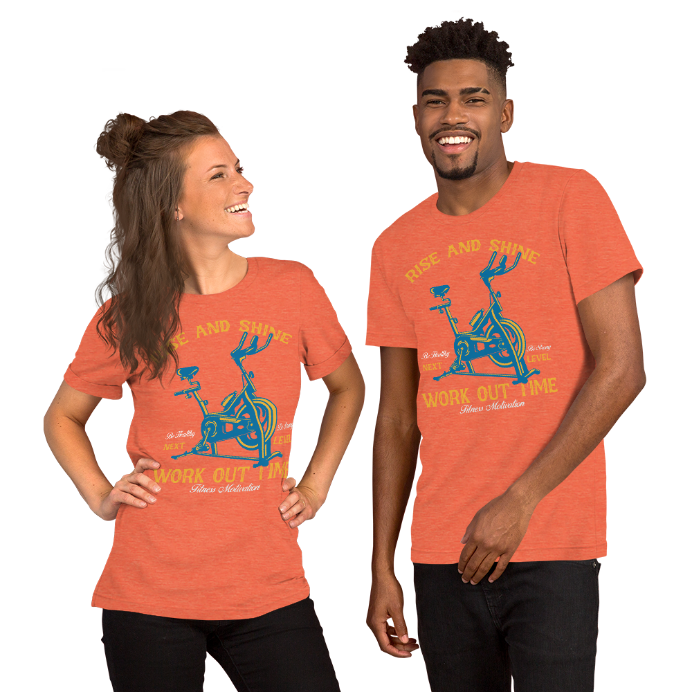 Rise and Shine Workout Time Unisex T-Shirt - Salutaris Health and Fitness
