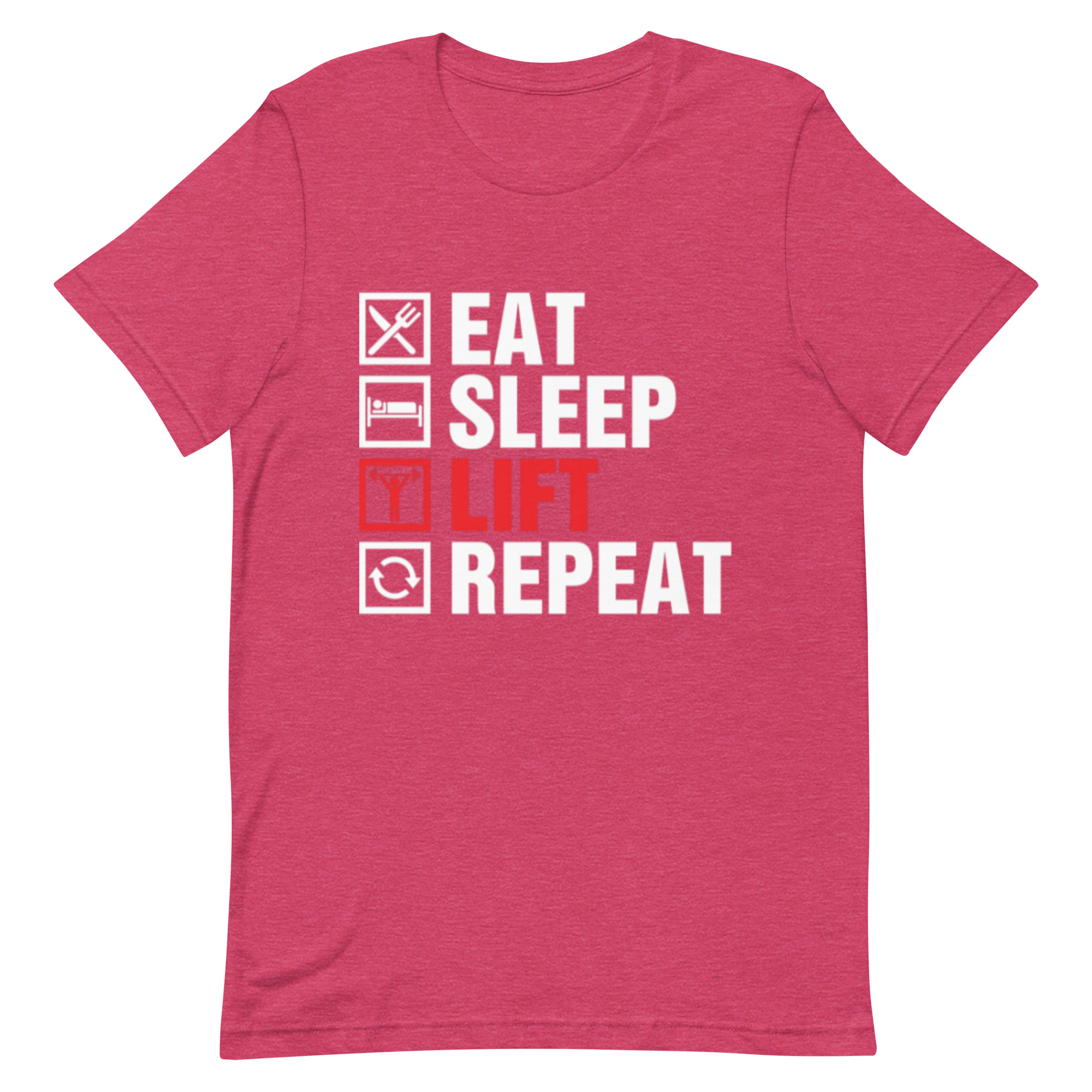 Eat Sleep Lift Repeat Unisex T-Shirt - Salutaris Health and Fitness