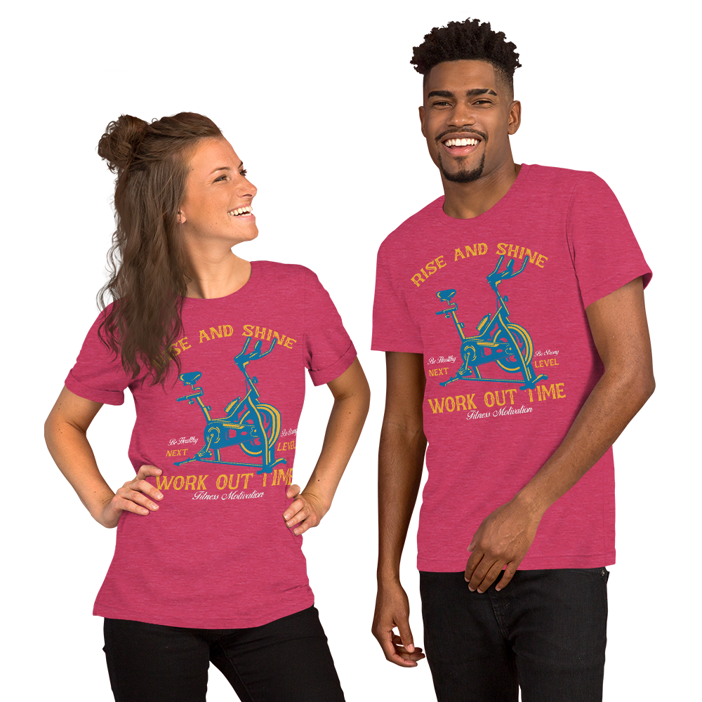 Rise and Shine Workout Time Unisex T-Shirt - Salutaris Health and Fitness