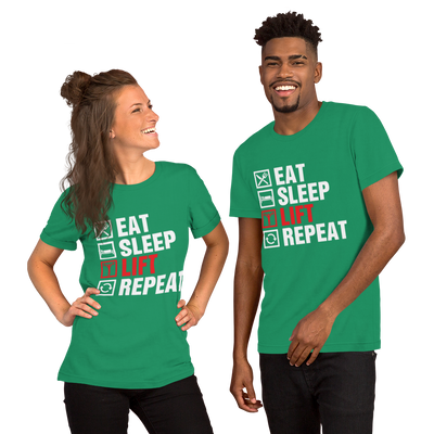 Eat Sleep Lift Repeat Unisex T-Shirt