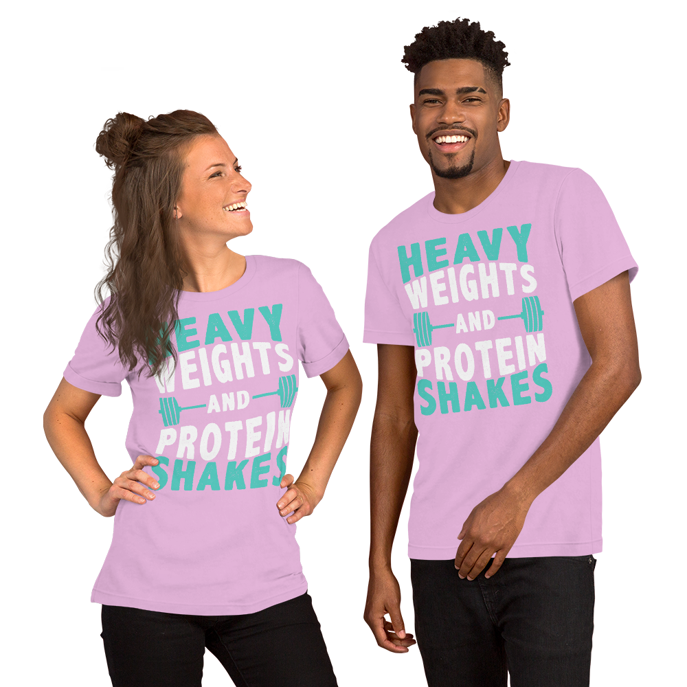 Heavy Weights and Protein Shakes Unisex T-Shirt - Salutaris Health and Fitness