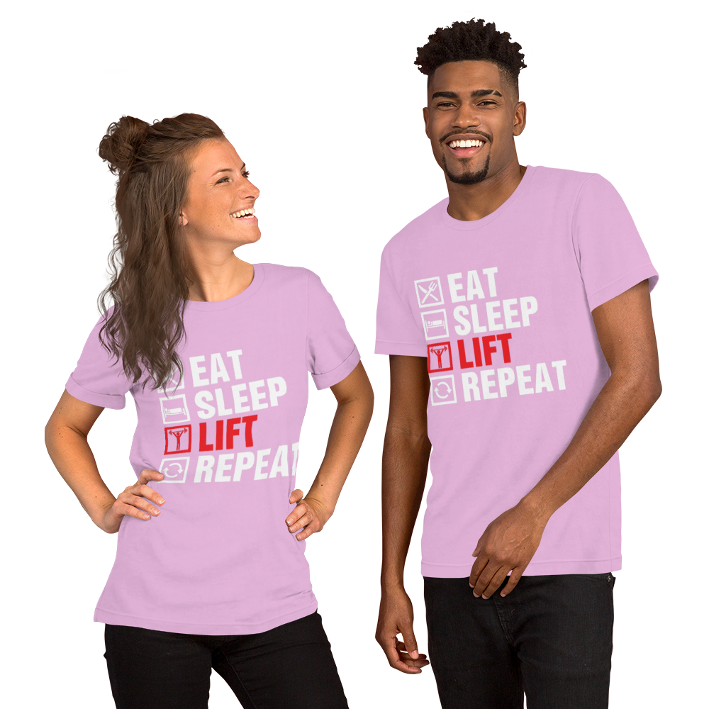 Eat Sleep Lift Repeat Unisex T-Shirt - Salutaris Health and Fitness