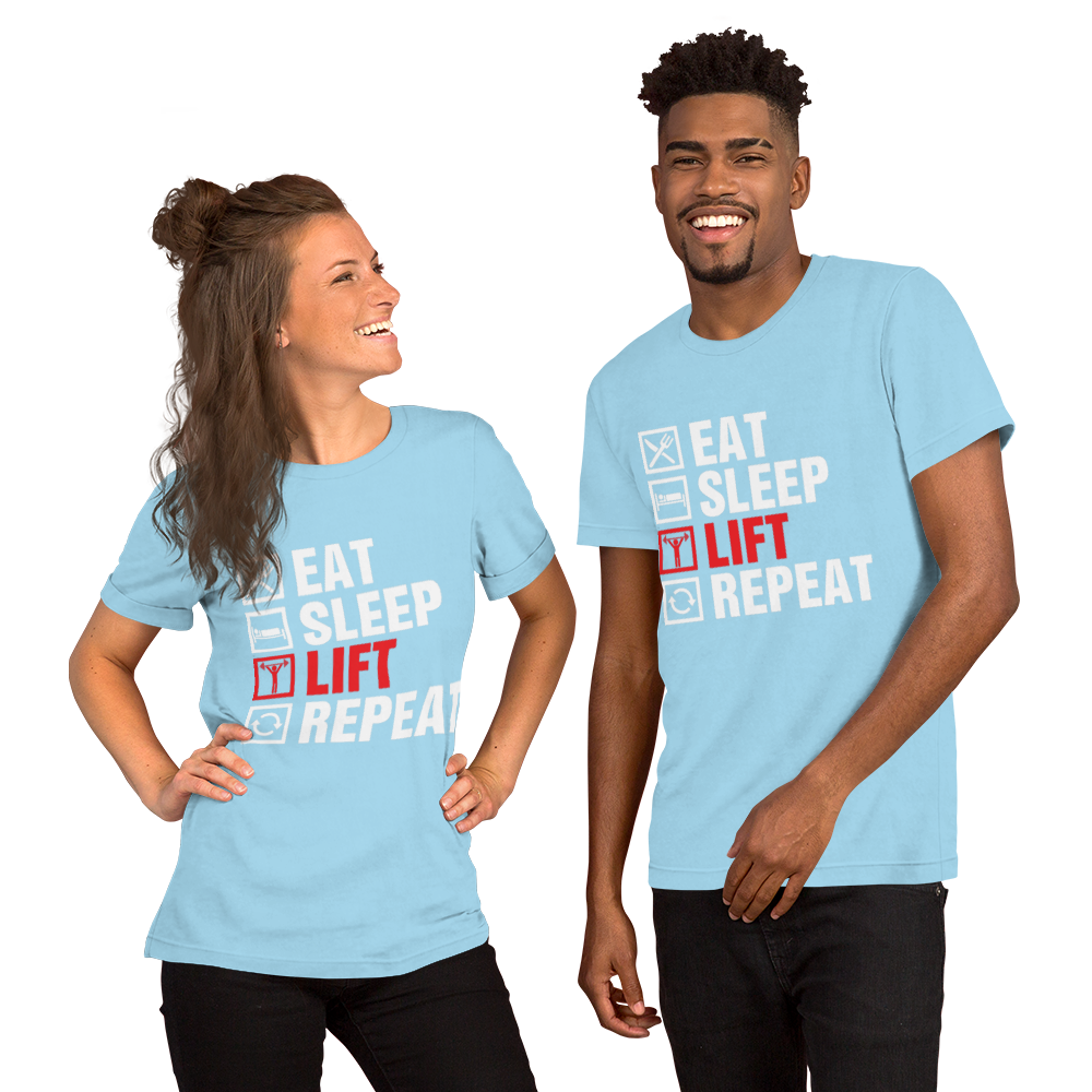 Eat Sleep Lift Repeat Unisex T-Shirt - Salutaris Health and Fitness
