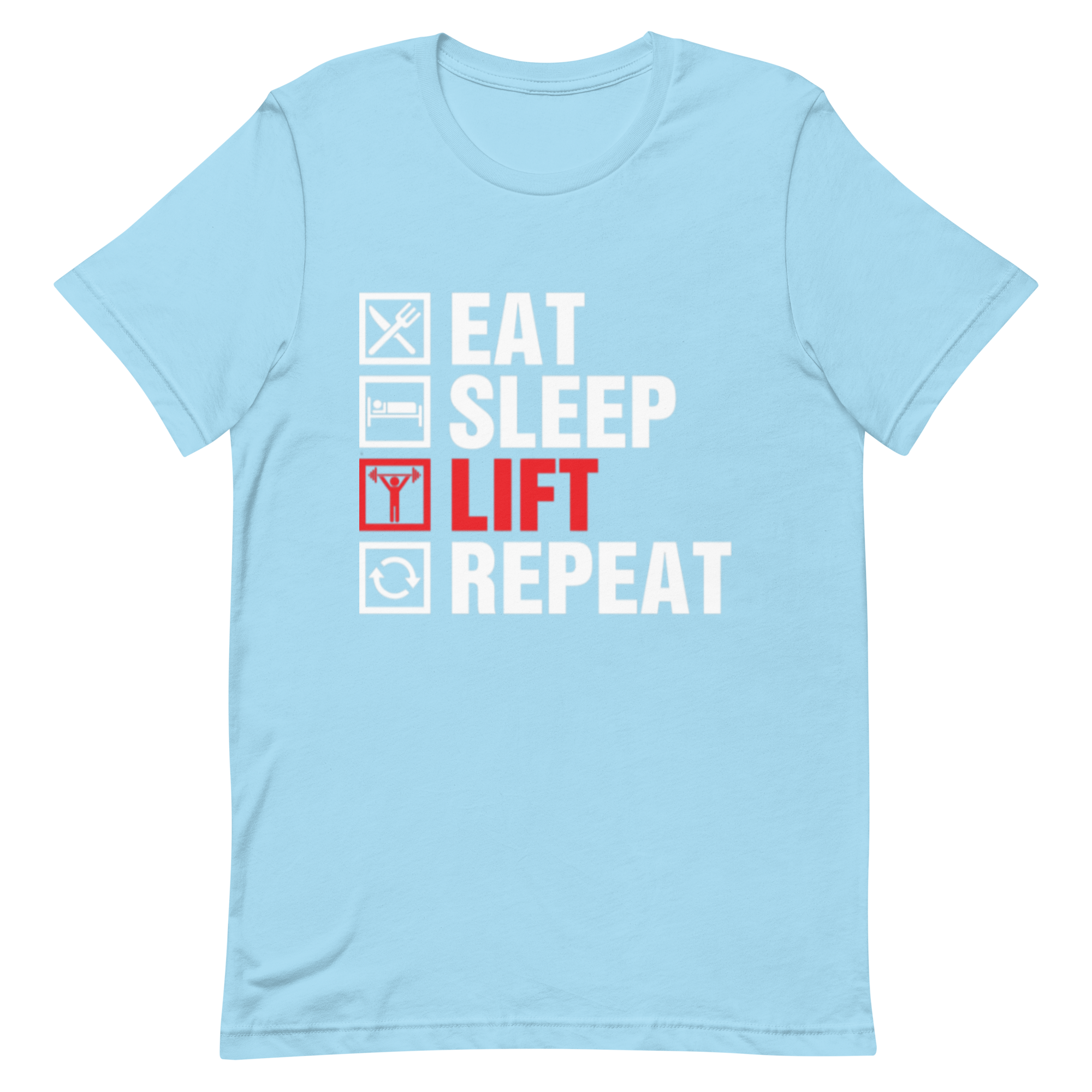 Eat Sleep Lift Repeat Unisex T-Shirt - Salutaris Health and Fitness