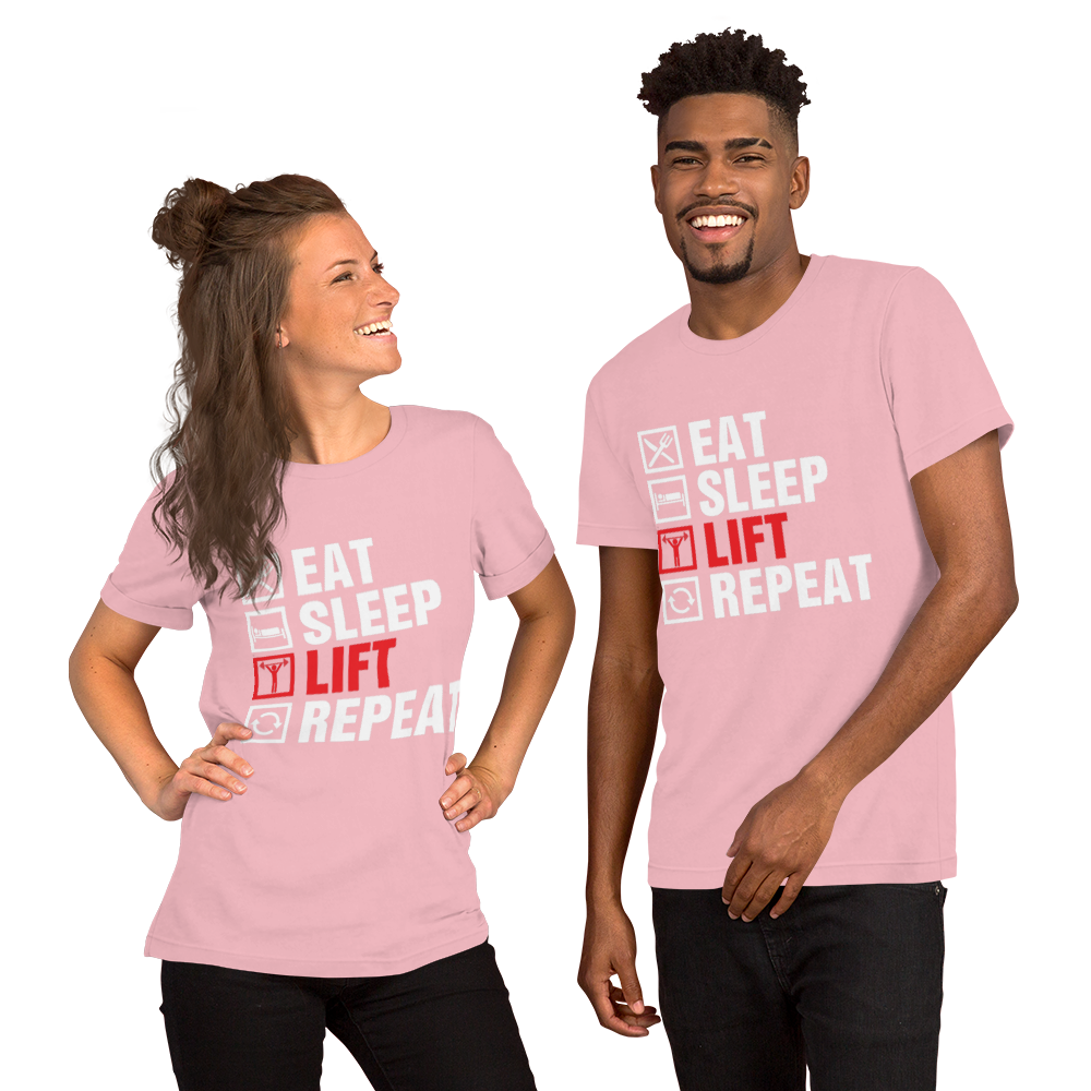 Eat Sleep Lift Repeat Unisex T-Shirt - Salutaris Health and Fitness