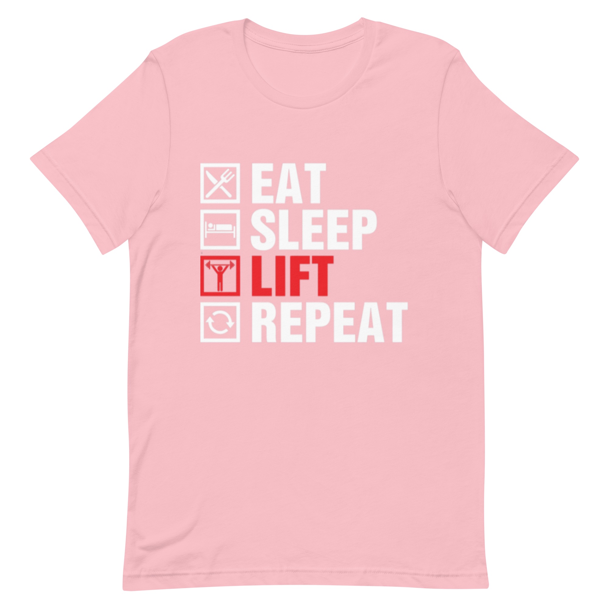 Eat Sleep Lift Repeat Unisex T-Shirt - Salutaris Health and Fitness