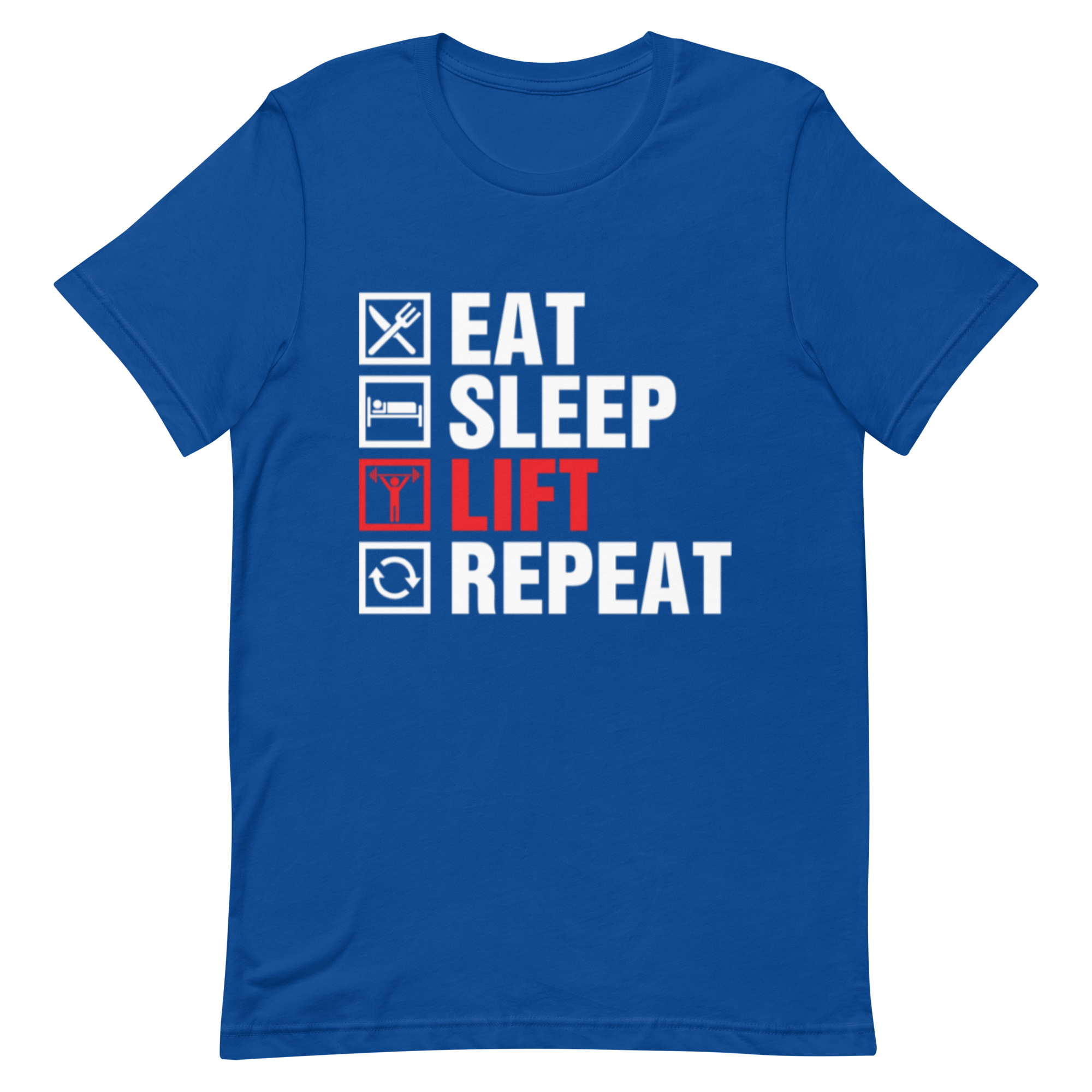 Eat Sleep Lift Repeat Unisex T-Shirt - Salutaris Health and Fitness