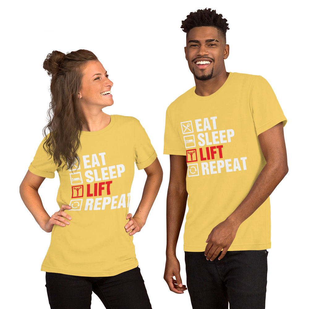 Eat Sleep Lift Repeat Unisex T-Shirt - Salutaris Health and Fitness