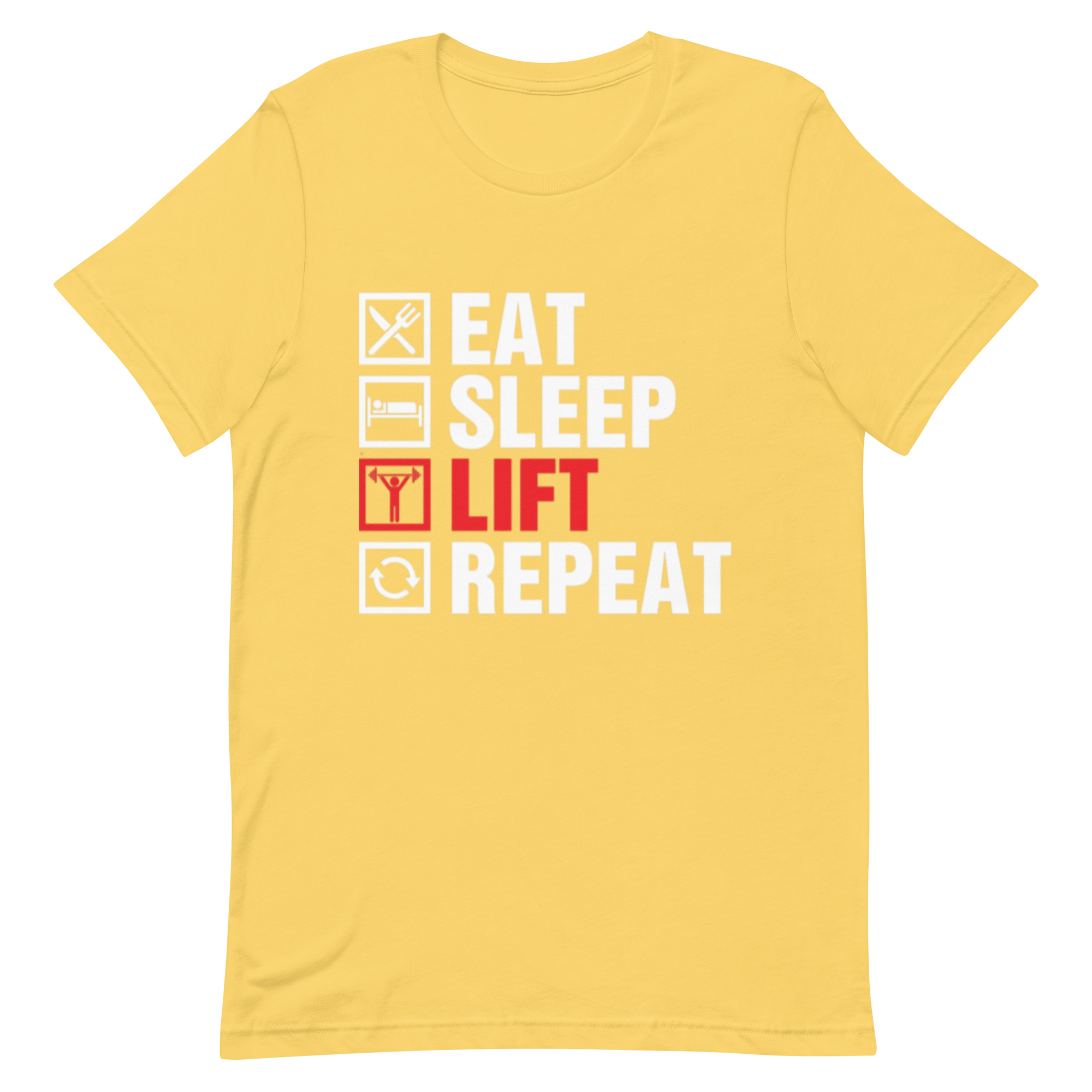 Eat Sleep Lift Repeat Unisex T-Shirt - Salutaris Health and Fitness