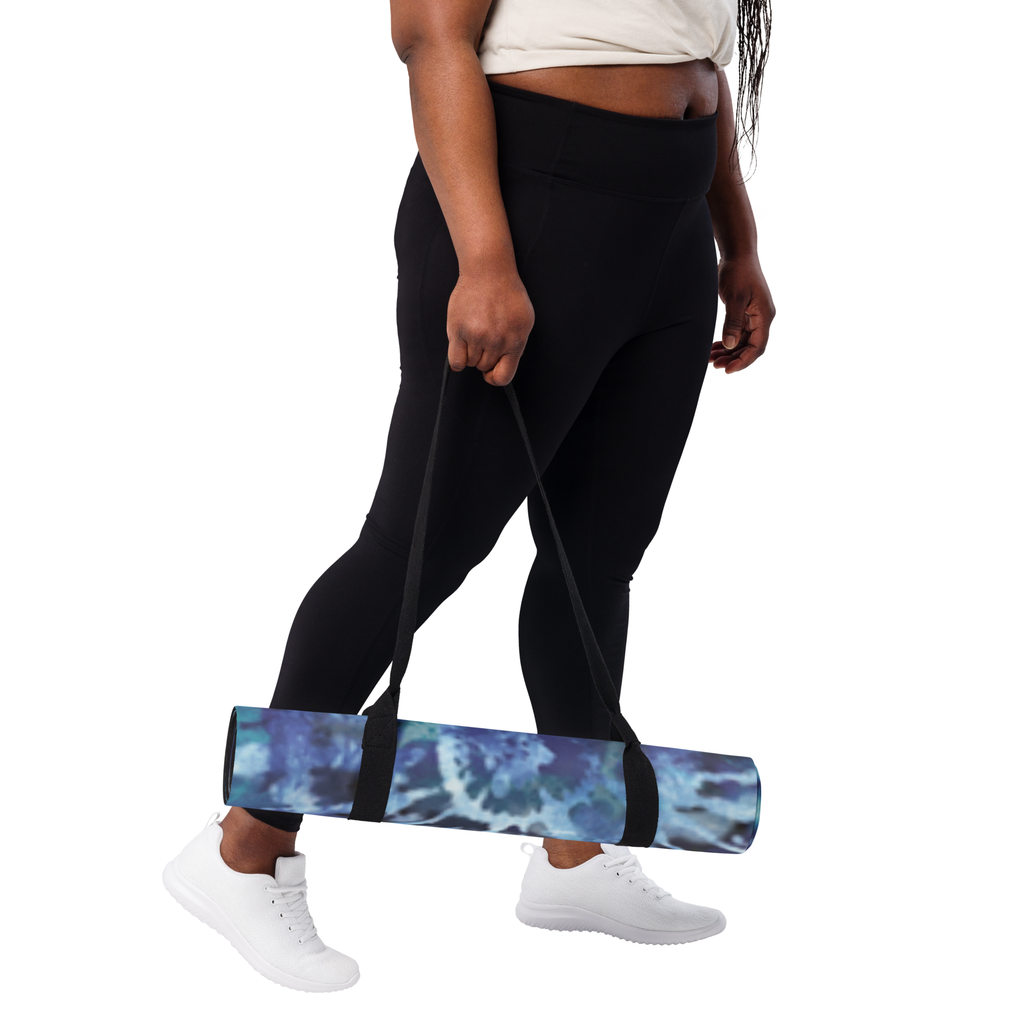 Blue Tie Dye Yoga Mat - Salutaris Health and Fitness