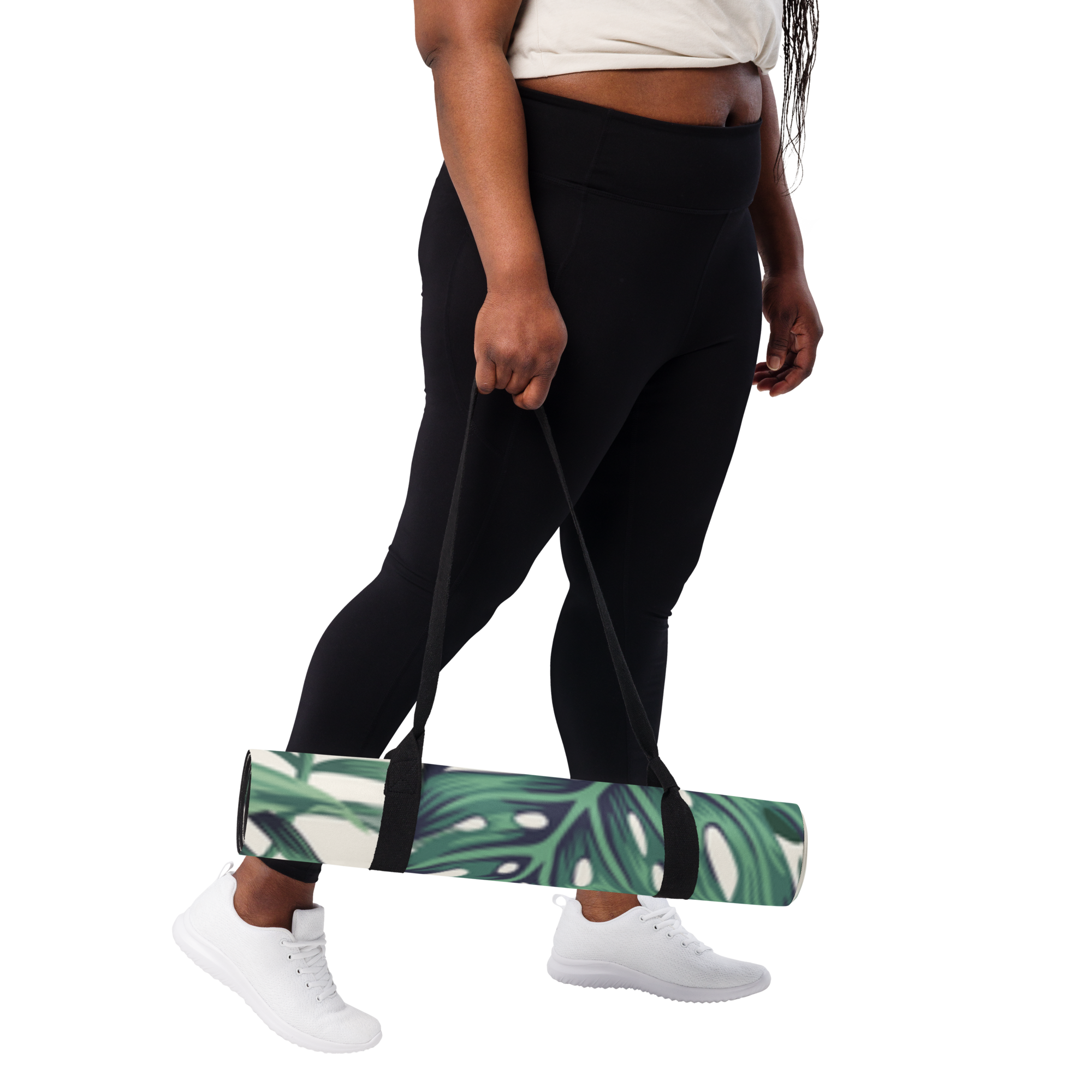 Tropical Leaves Yoga Mat - Salutaris Health and Fitness