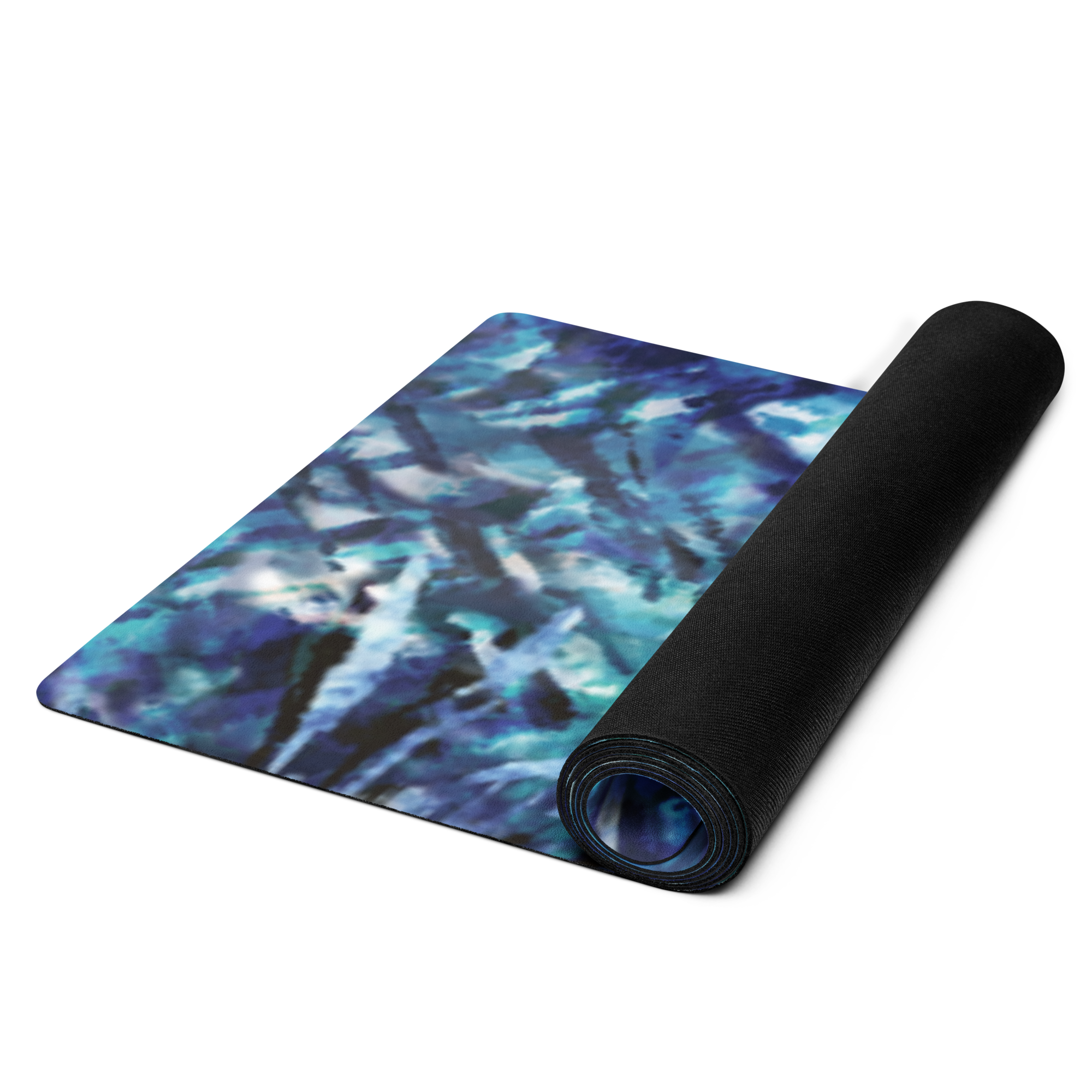 Blue Tie Dye Yoga Mat - Salutaris Health and Fitness