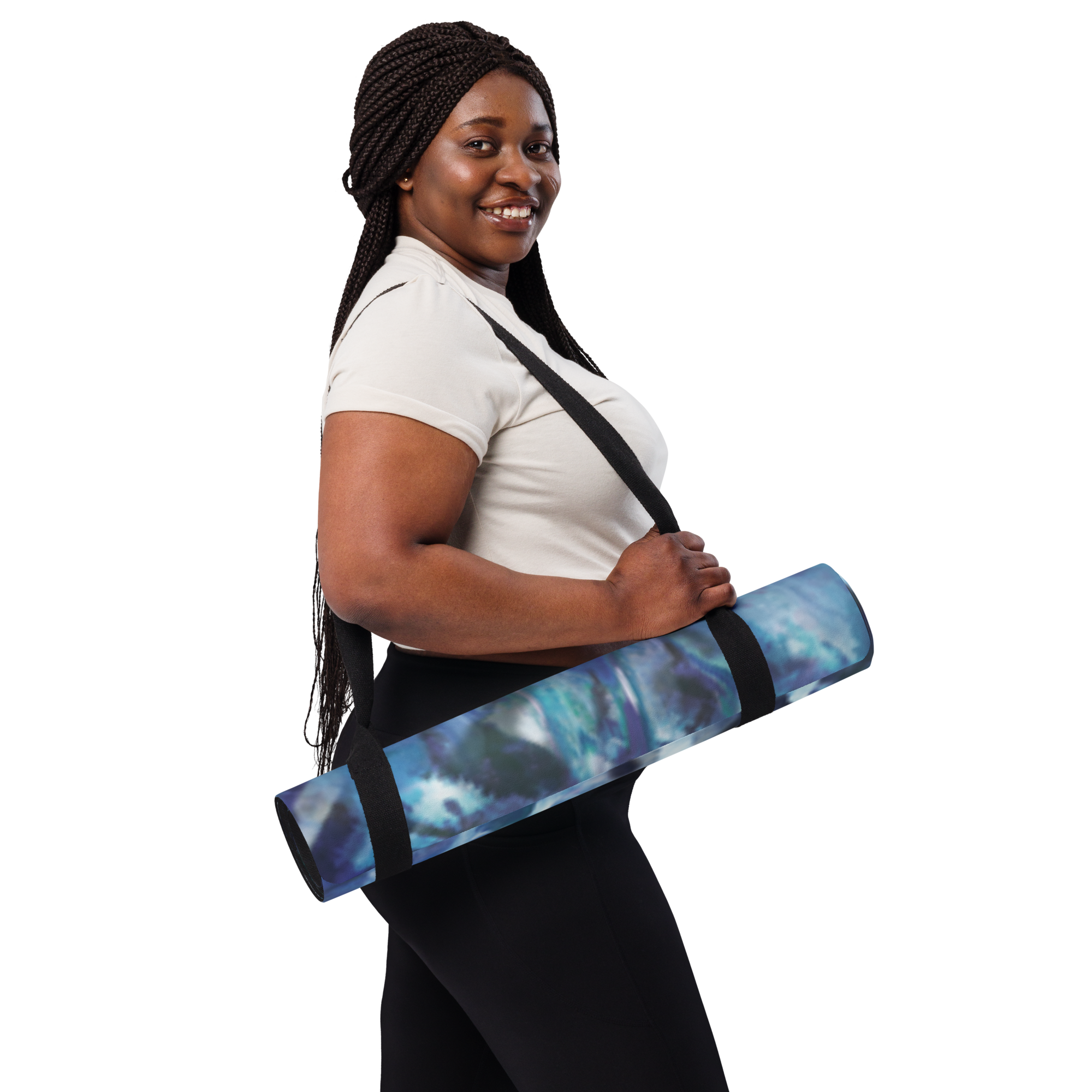 Blue Tie Dye Yoga Mat - Salutaris Health and Fitness
