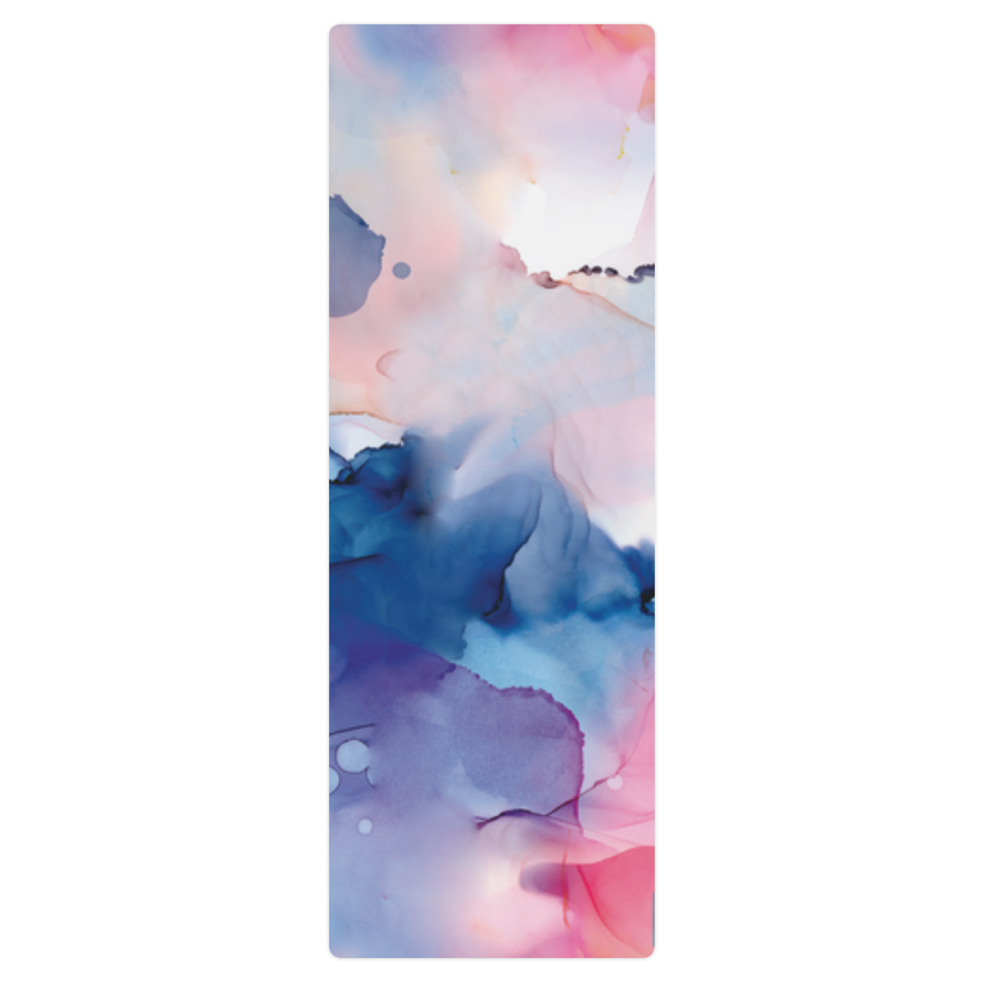 Blue and Pink Marble Yoga Mat