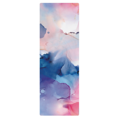 Blue and Pink Marble Yoga Mat