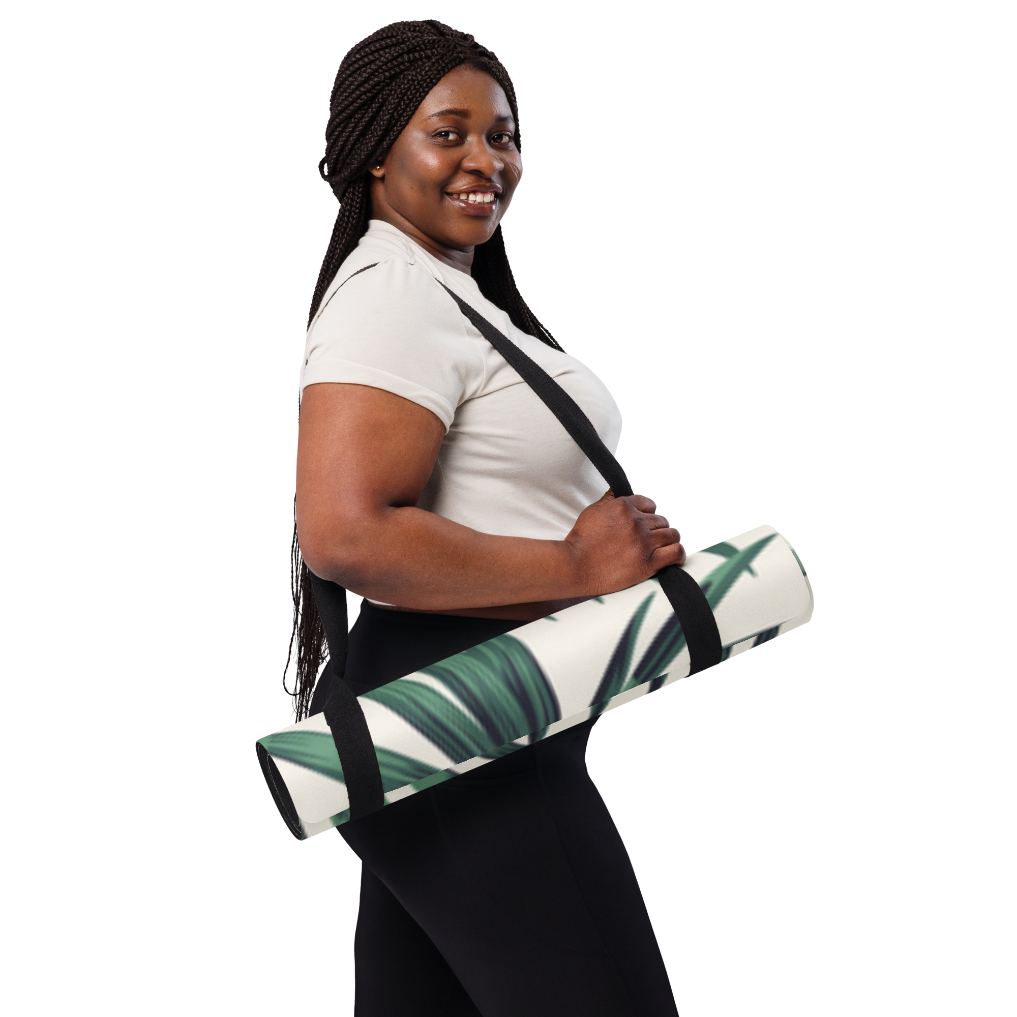 Tropical Leaves Yoga Mat - Salutaris Health and Fitness