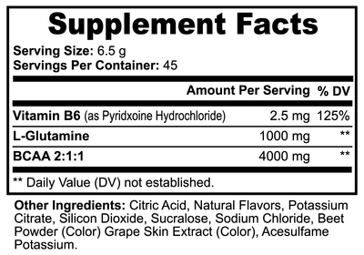 Salutaris BCAA with Glutamine Post Workout Powder