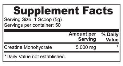 Salutaris Creatine Monohydrate